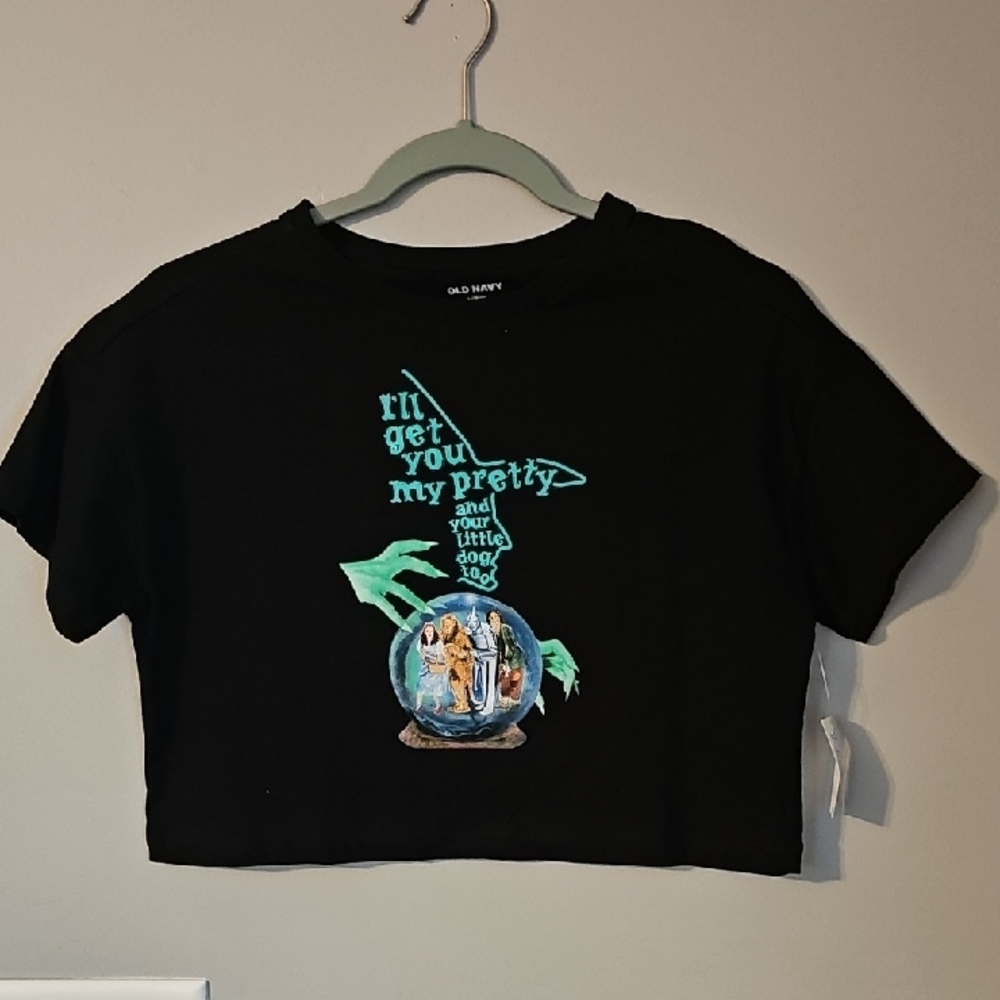 Old Navy Wizard Of OZ Cropped Tshirt! Sz Large 10/12 NWTS!
